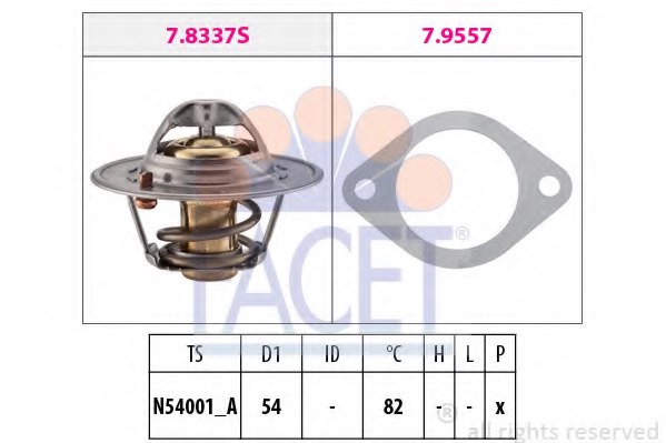 FACET 7.8337 Thermostat, coolant